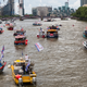 The initial protest flotilla. Photo Credit Jack Taylor/Getty Images